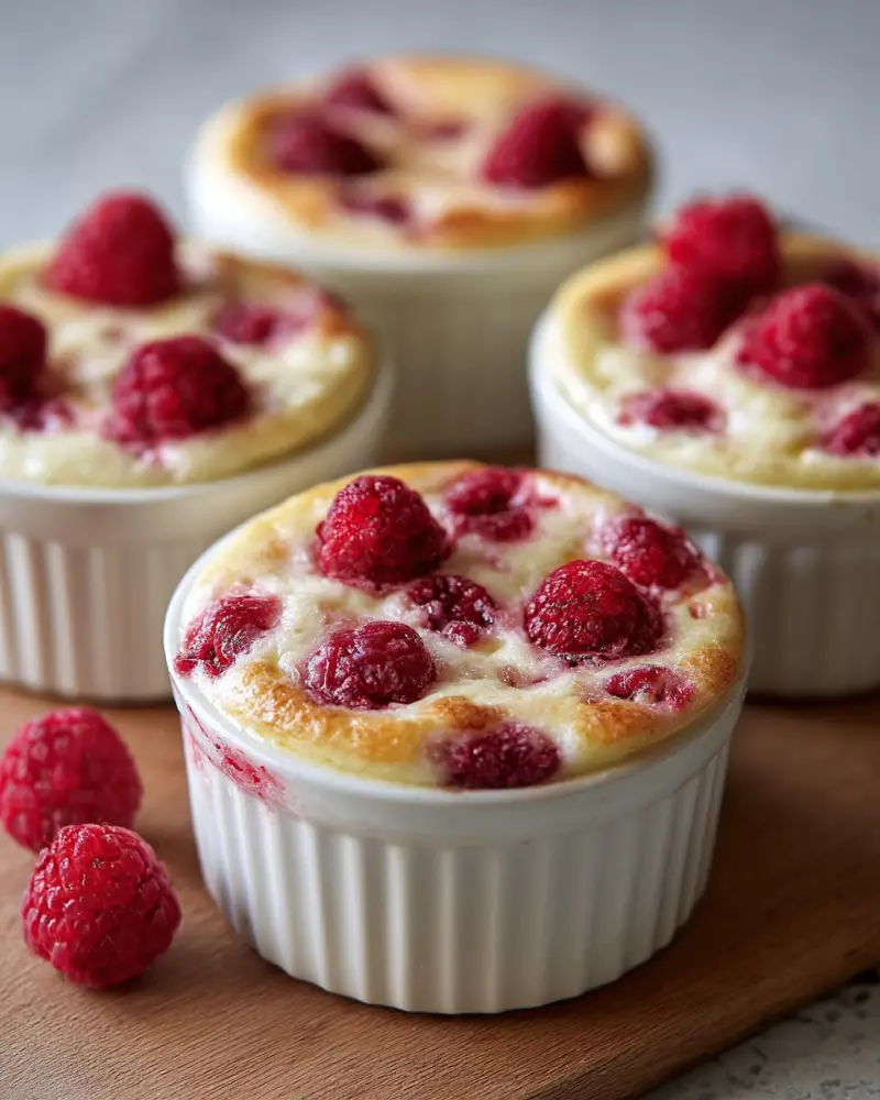 Baked Raspberry Cottage Cheese Cups