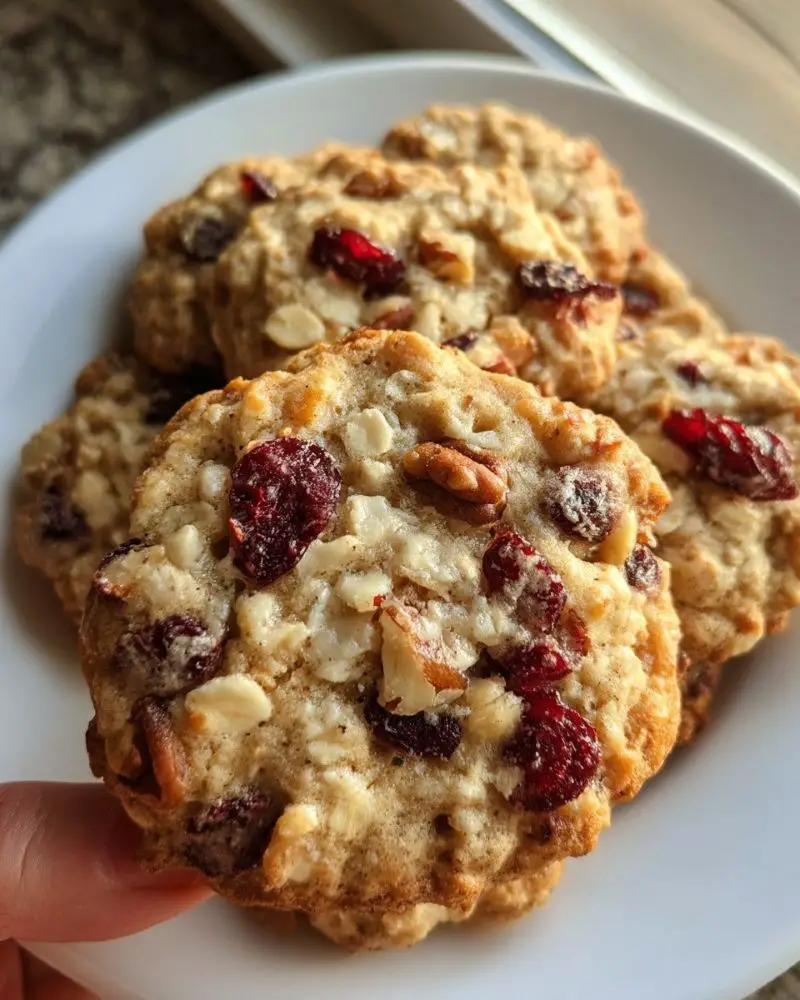 Bakery-Style Cranberry Walnut Oatmeal Cookies