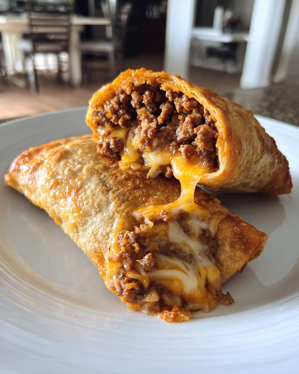 Beef and Cheese Chimichangas