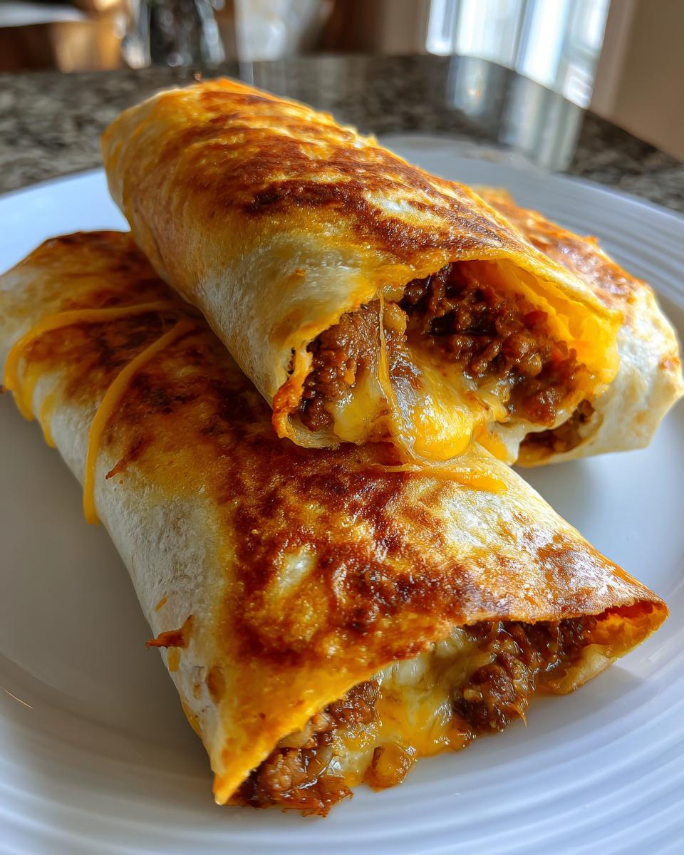 Beef and Cheese Chimichangas