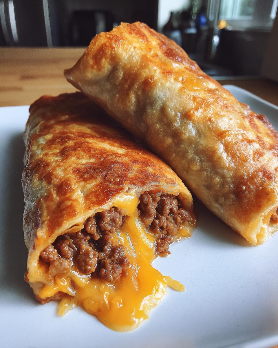 Beef and Cheese Chimichangas