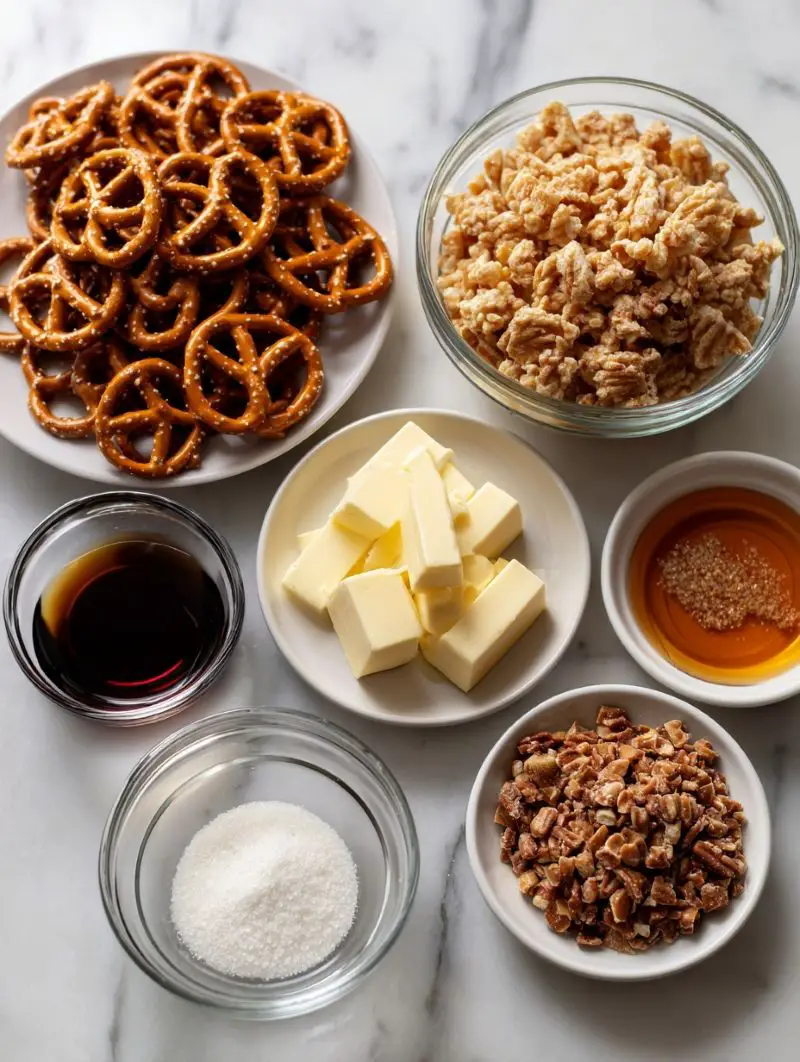 Butter Toffee Pretzels - Ingredients