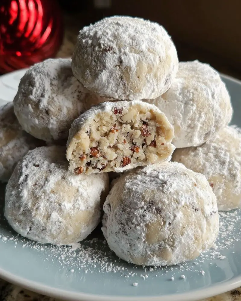 Buttery Pecan Snowball Cookies