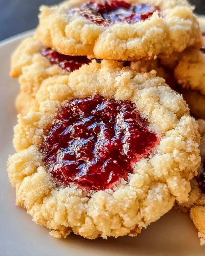 Buttery Raspberry Crumble Cookies