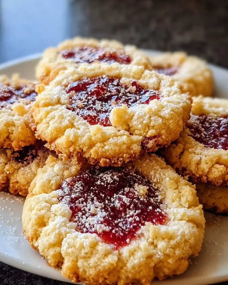 Buttery Raspberry Crumble Cookies
