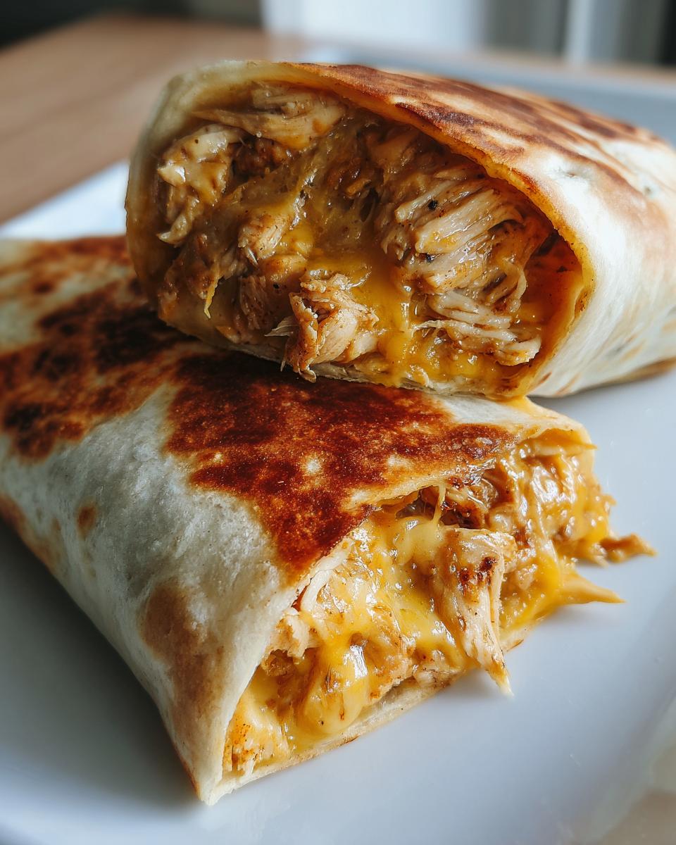 Cheesy Garlic Chicken Wraps