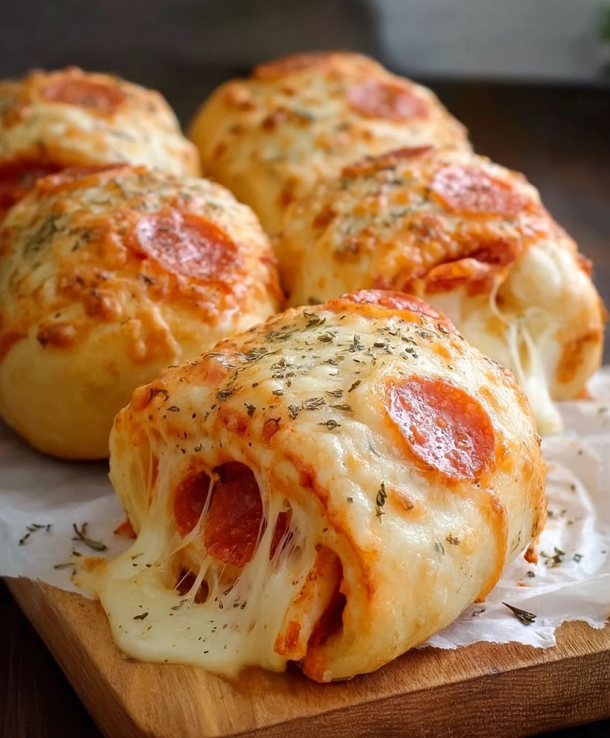 Cheesy Pepperoni Rolls