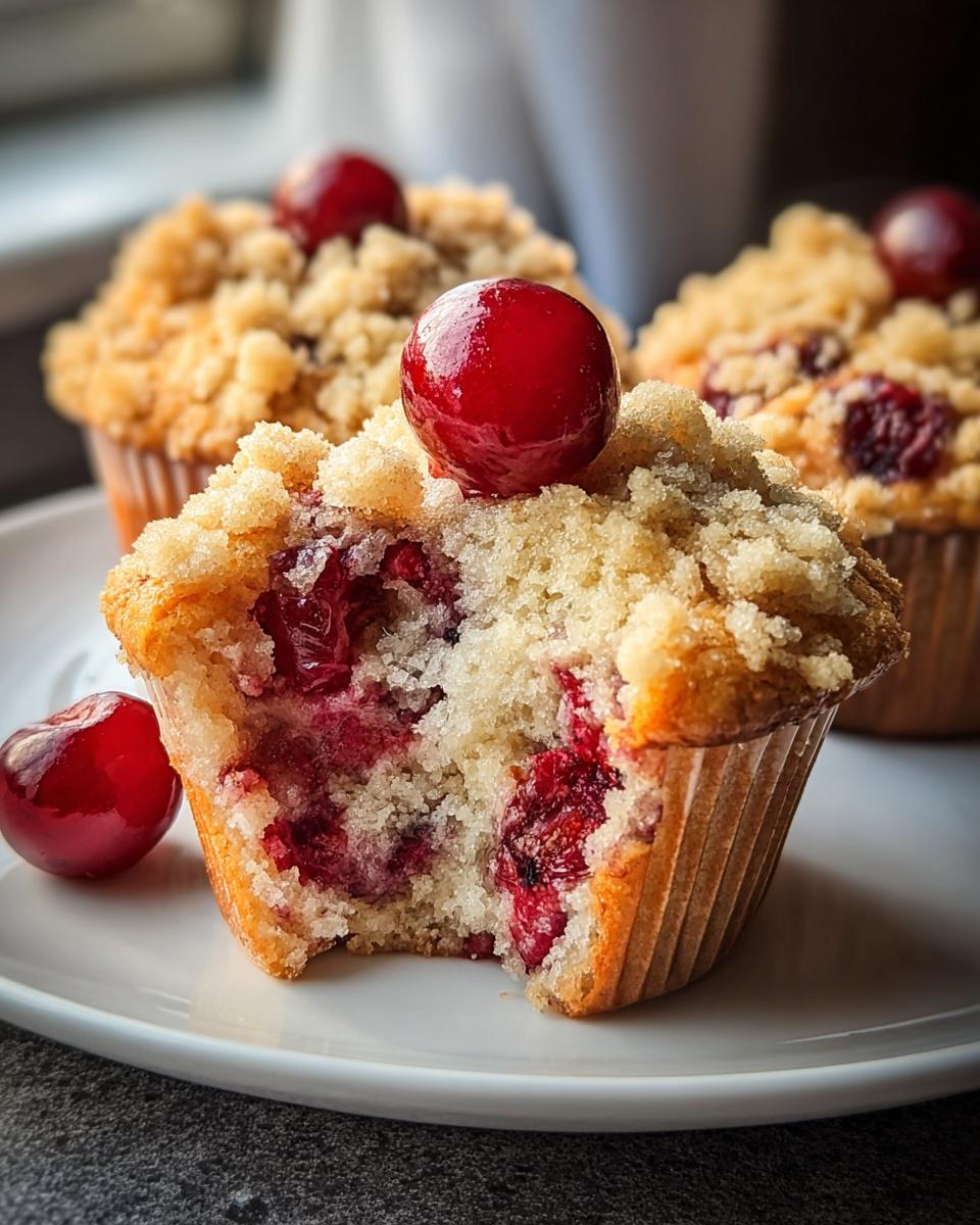 Cherry Cobbler Muffins