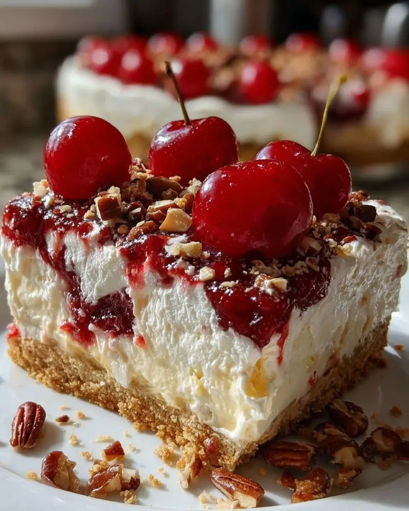 Cherry Pecan Cheesecake Lush