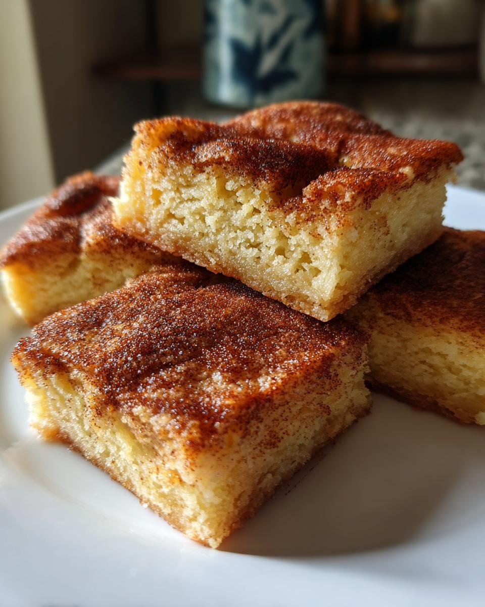 Chewy Snickerdoodle Cookie Bars