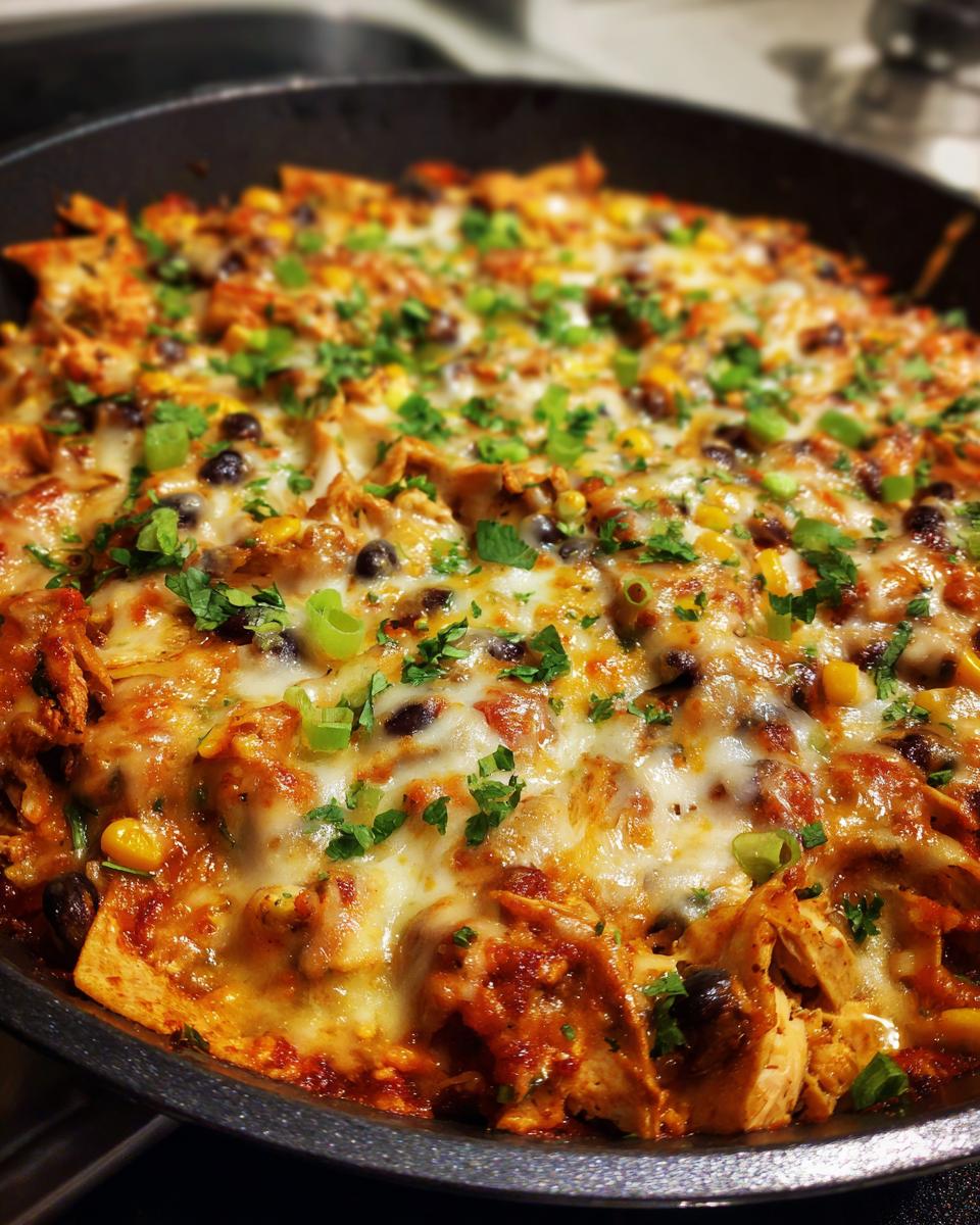 Chicken Black Bean Enchilada Skillet