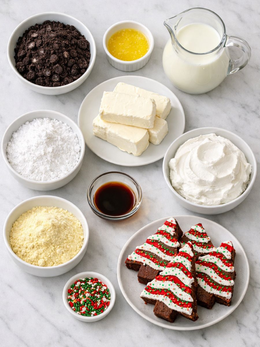 Christmas Dirt Cake - Ingredients