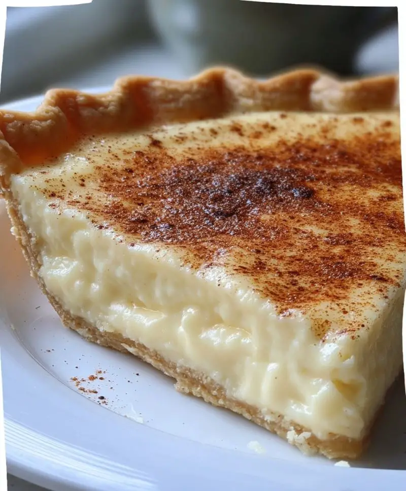 Christmas Eve Cinnamon‑Vanilla Creamy Custard Pie