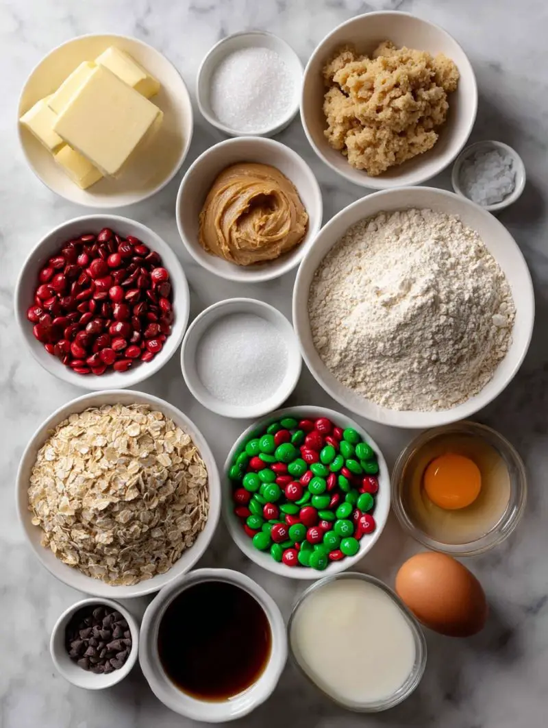 Christmas Monster Cookies - Ingredients