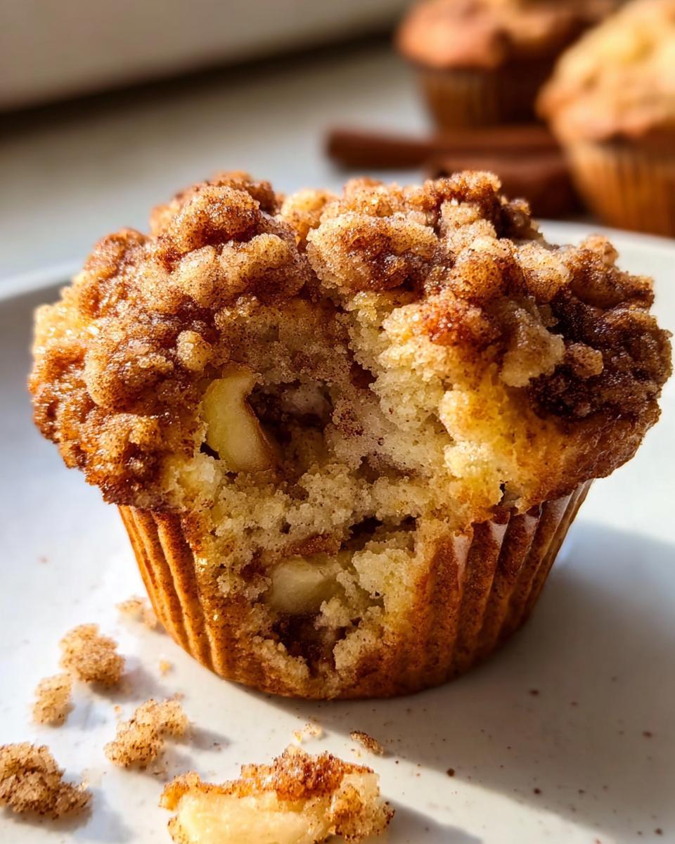 Cinnamon Apple Crumble Muffins