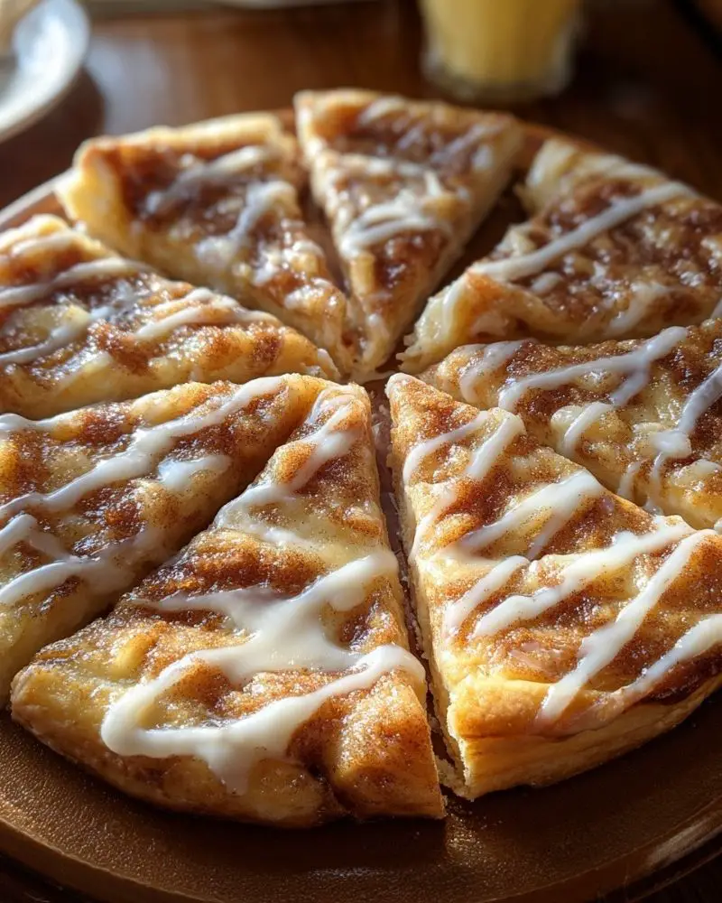 Cinnamon-Sugar Pizza made with Crescent Rolls