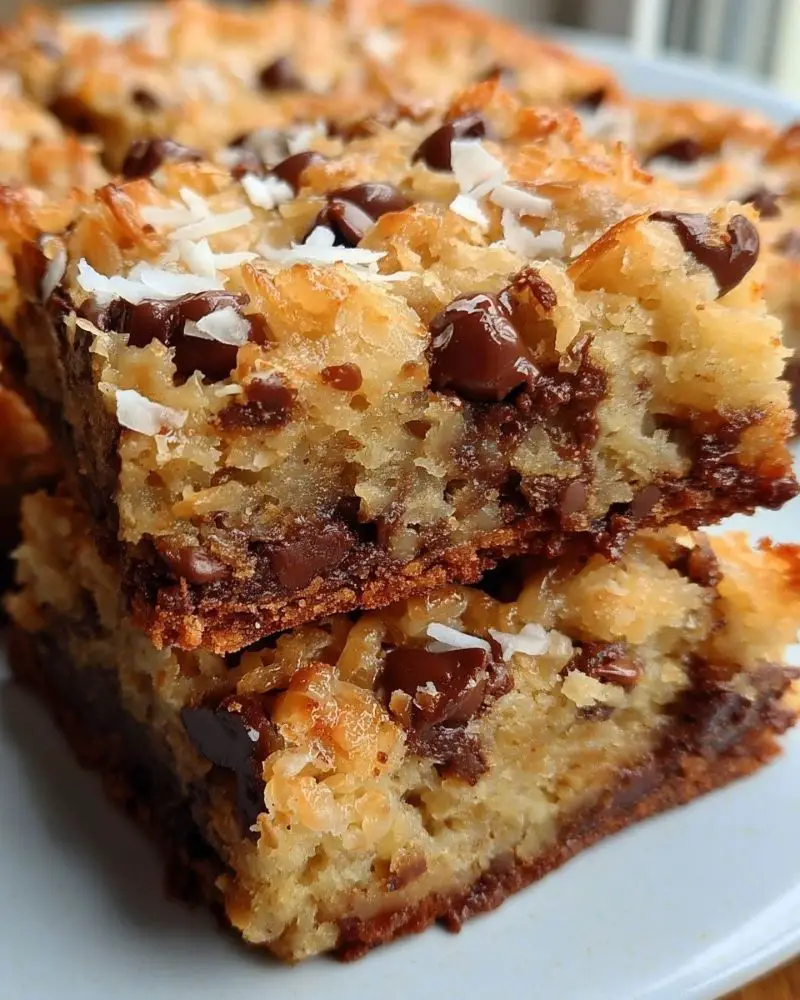Coconut Toffee Chocolate Chip Cookie Bars