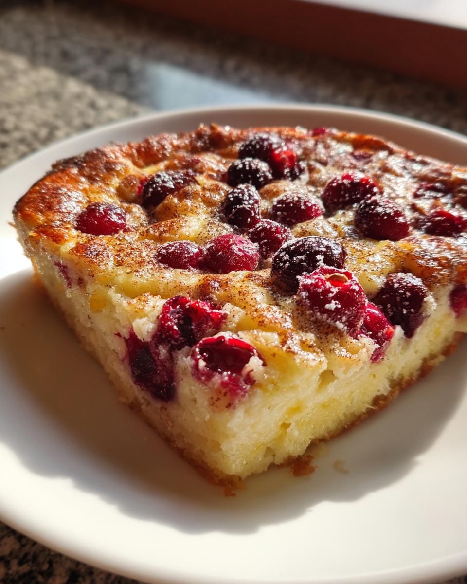 Cottage Cheese Cranberry Orange Breakfast Bake