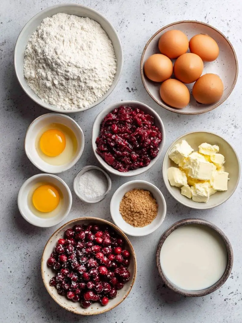 Cranberry Orange Breakfast Muffins with Holiday Glow - Ingredients