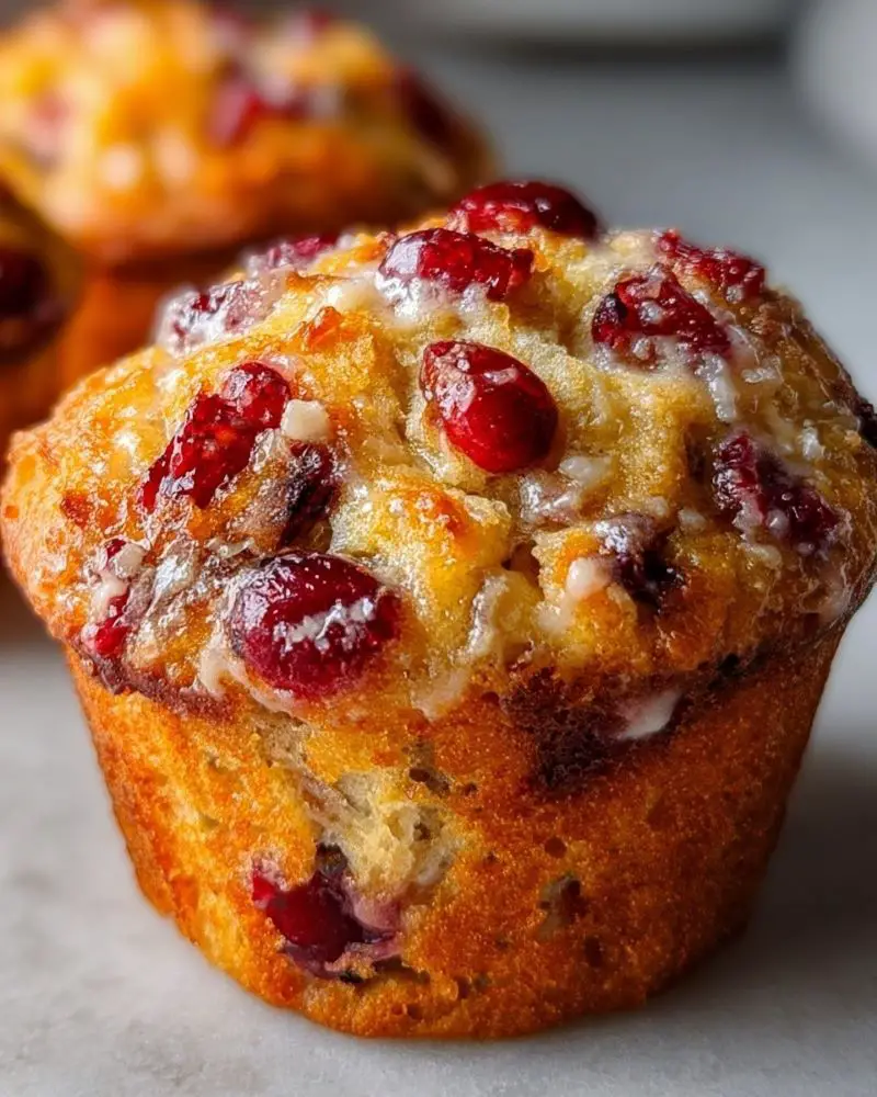 Cranberry Orange Breakfast Muffins with Holiday Glow