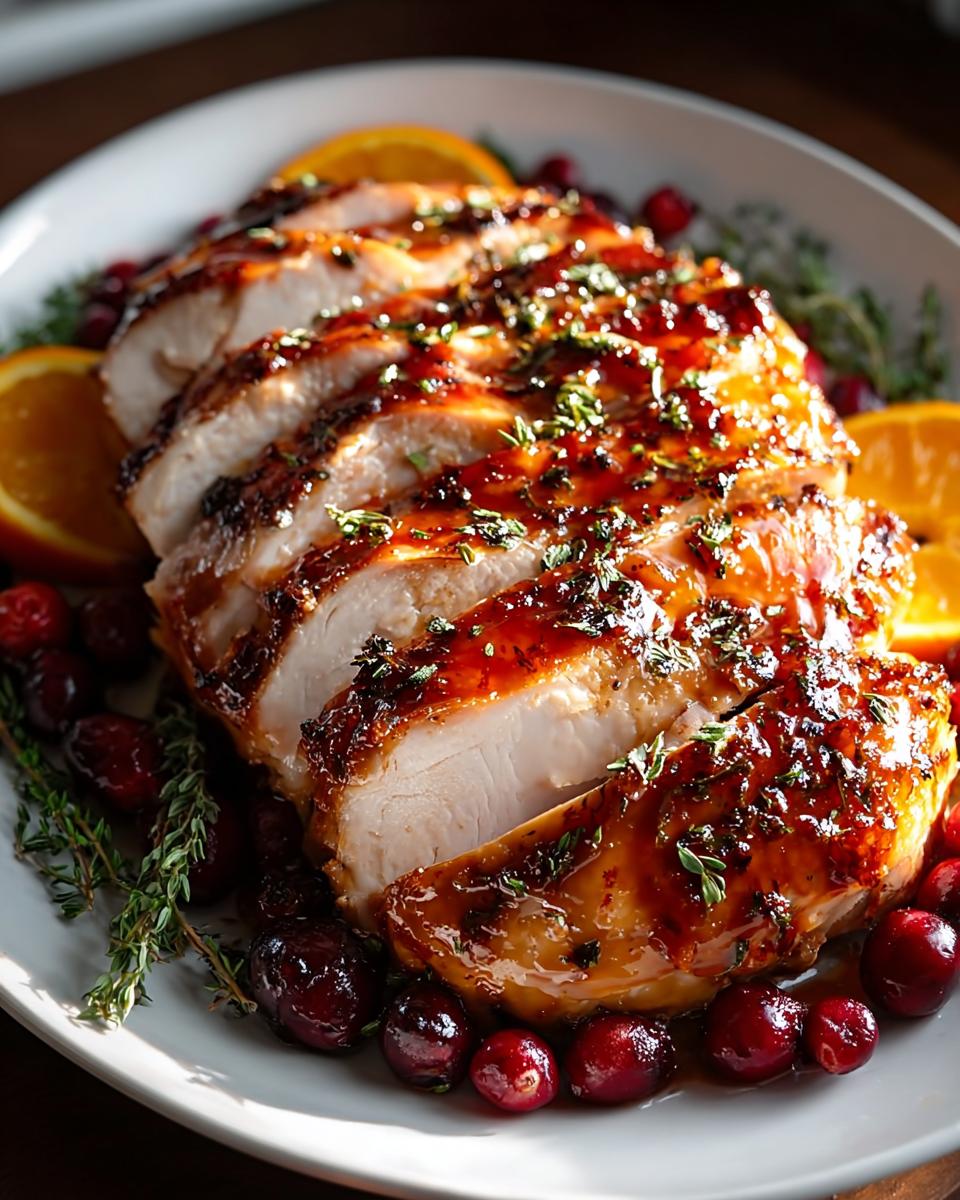 Cranberry Orange Glazed Turkey Chest