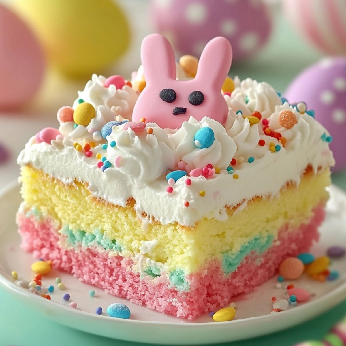 Easter Bunny Poke Cake