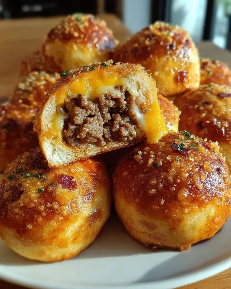 Garlic Parmesan Cheeseburger Bombs