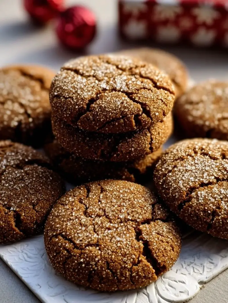 Ginger Molasses Christmas Cookies

