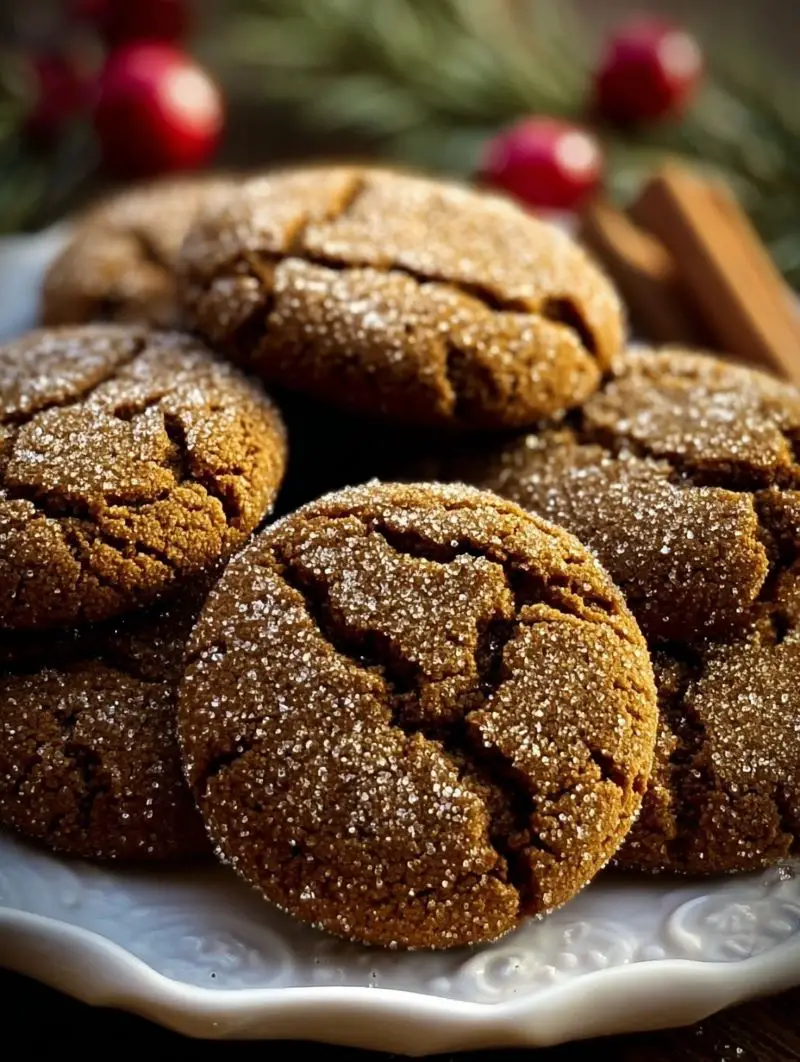 Ginger Molasses Christmas Cookies
