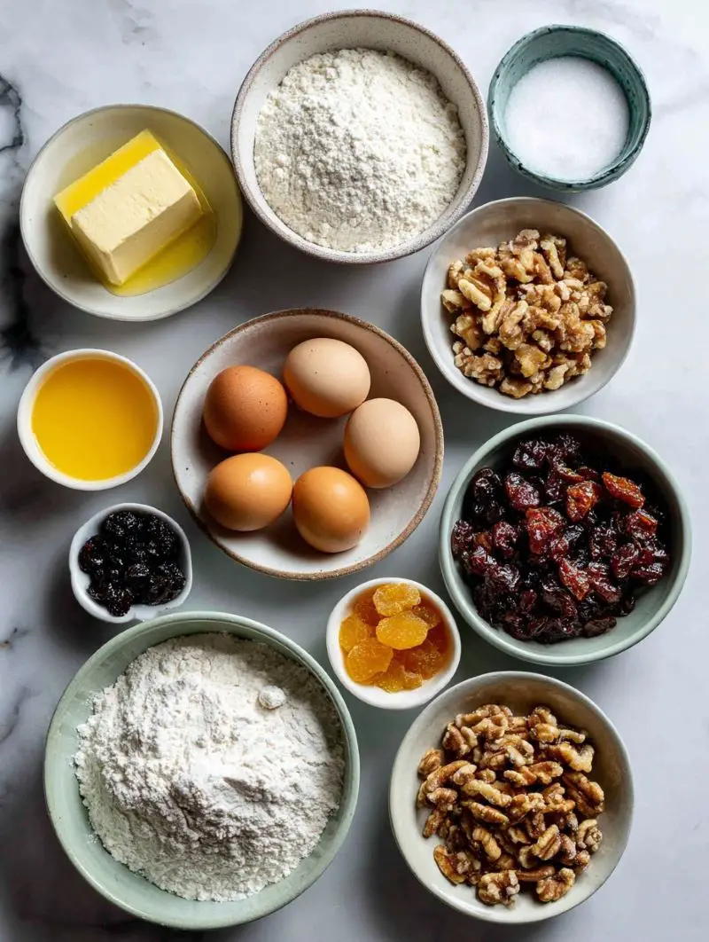 Heavenly Moist Fruitcake - Ingredients