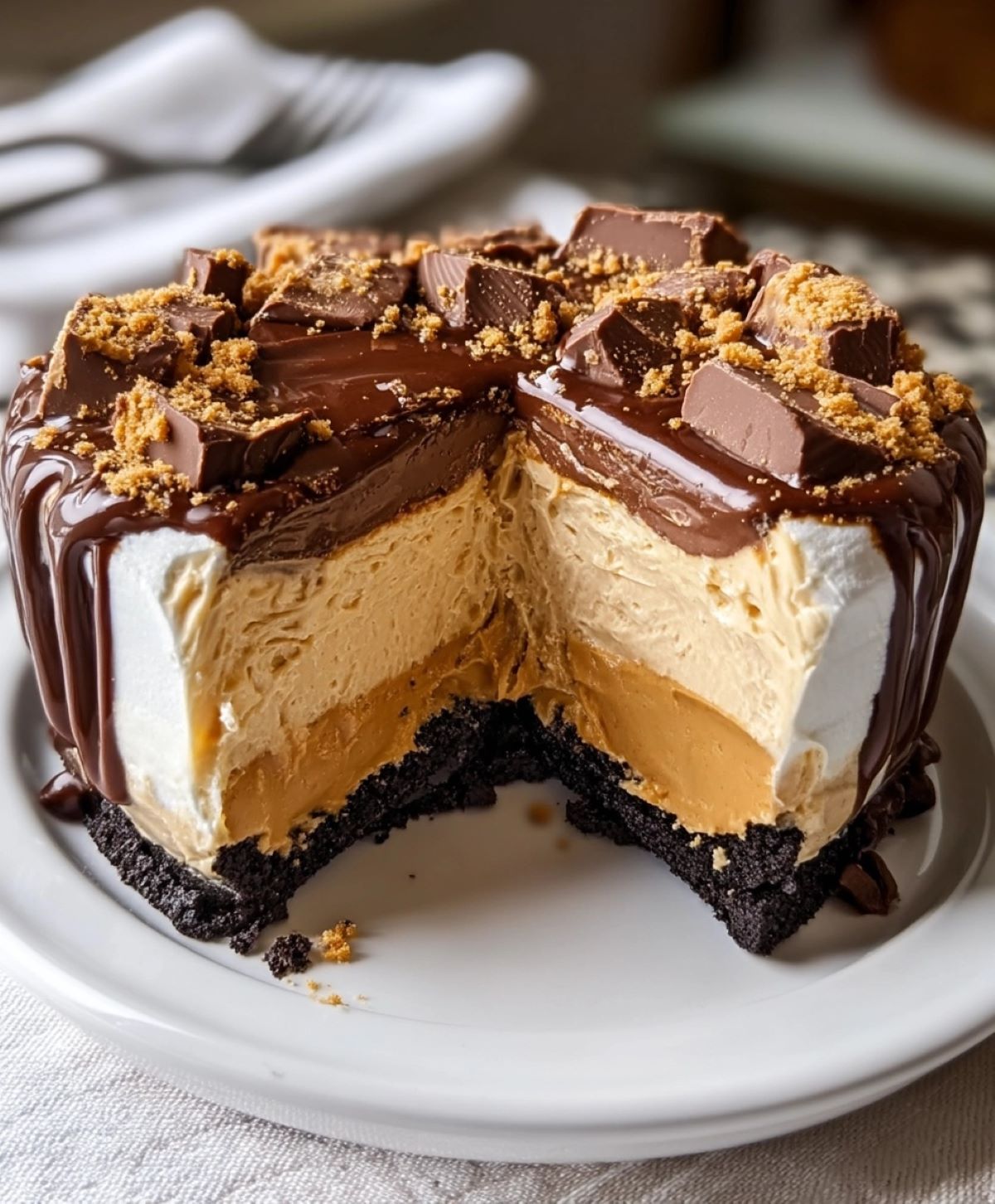 Homemade Reese's Peanut Butter Cup Pie