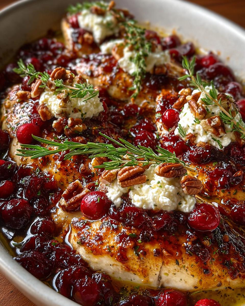 Honey Cranberry Chicken Bake with Ricotta Cheese