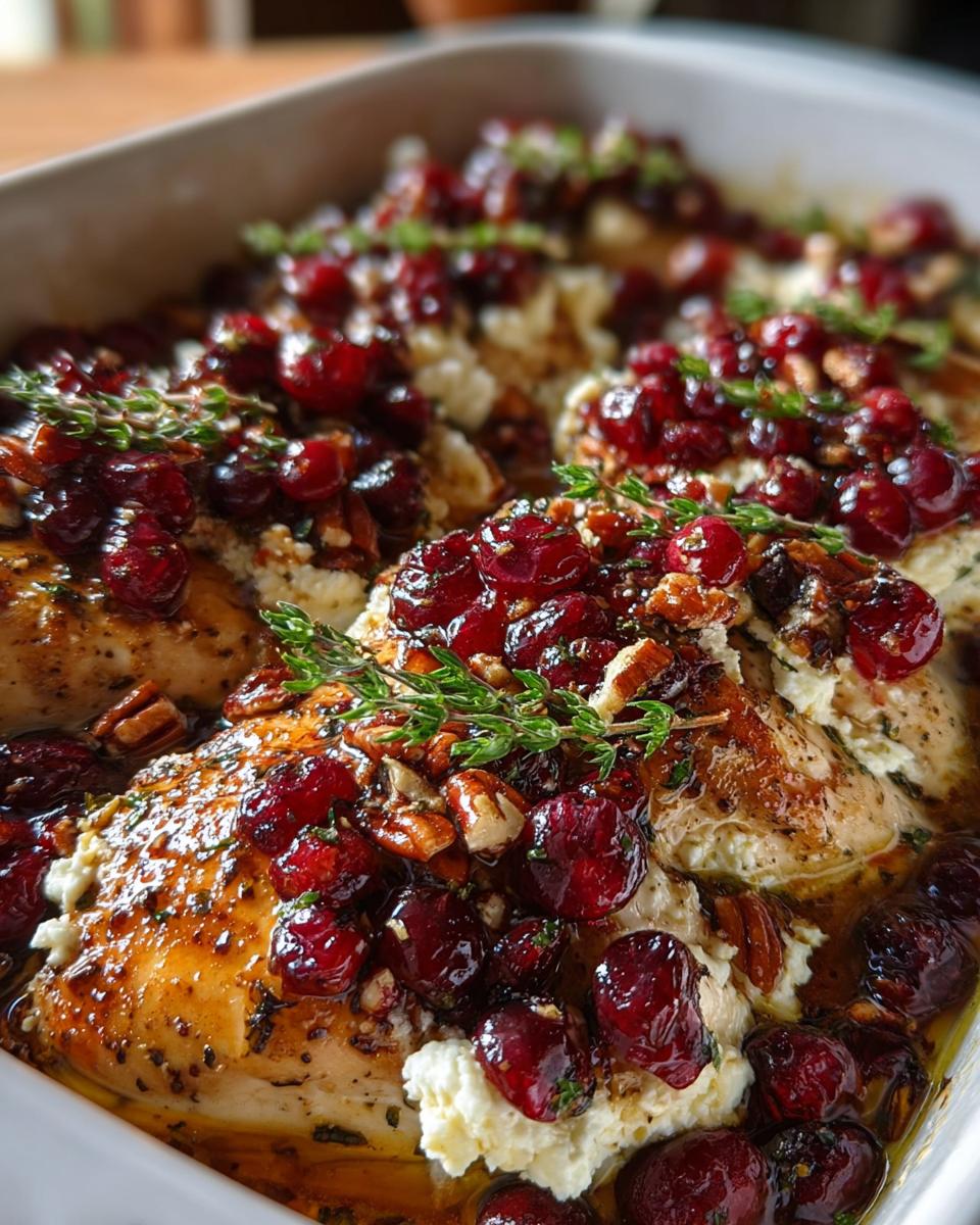 Honey Cranberry Chicken Bake with Ricotta Cheese