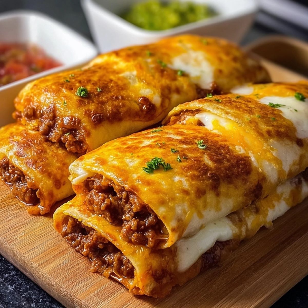 Loaded Cheesy Pocket Tacos