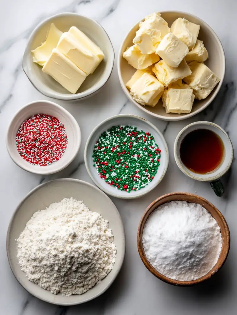 Melt-in-Your-Mouth Whipped Shortbread - Ingredients