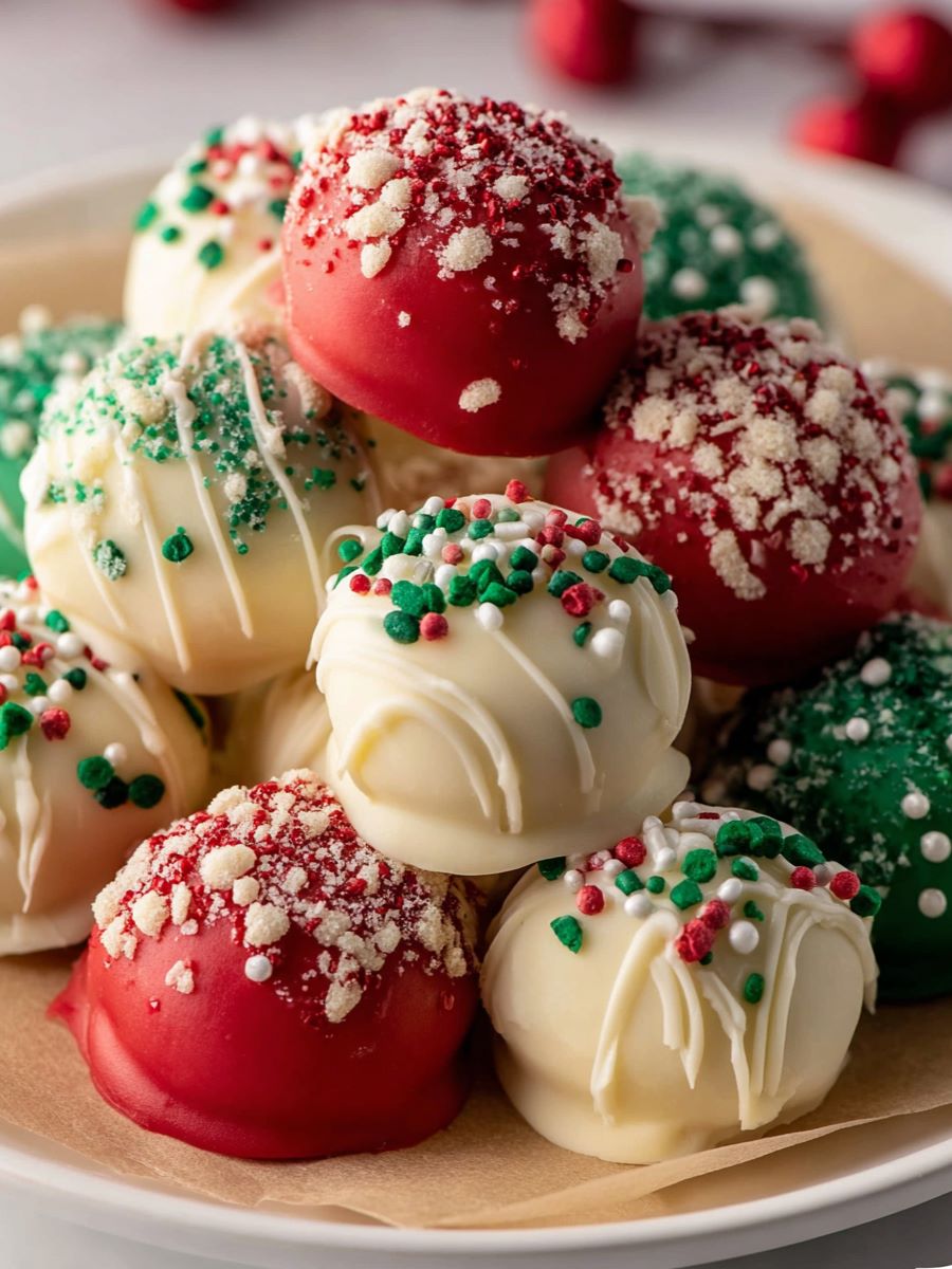No-Bake Christmas Cheesecake Bites