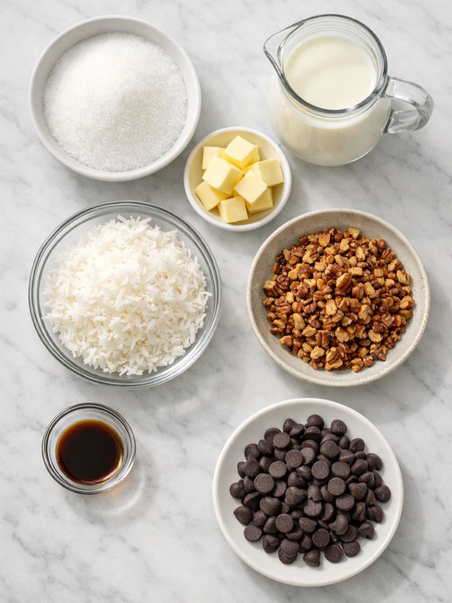 No-Bake Coconut Pecan Praline Cookies Ingredients