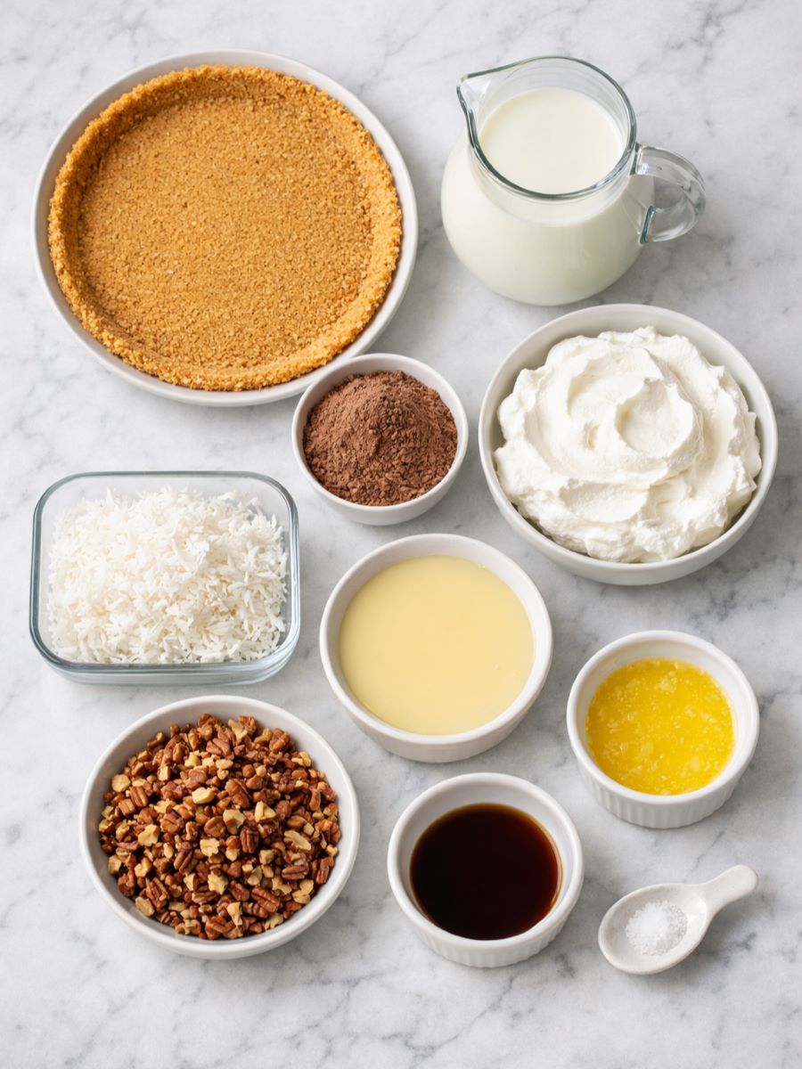 No-Bake German Chocolate Pie - Ingredients