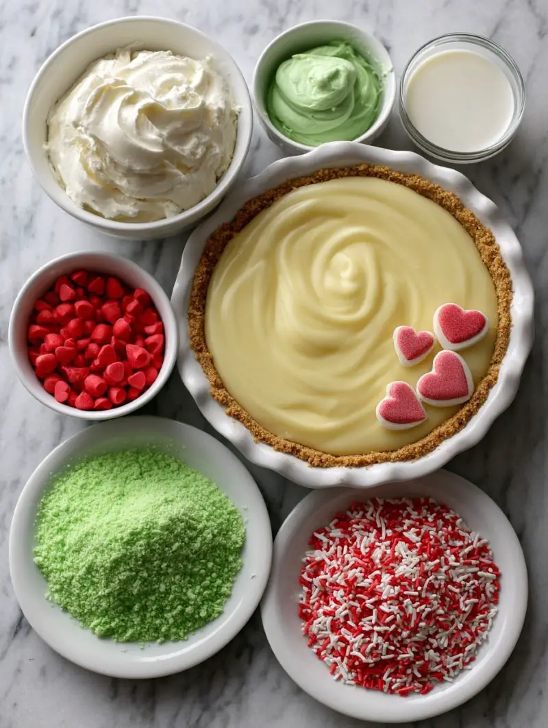 No Bake Grinch Pie - Ingredients