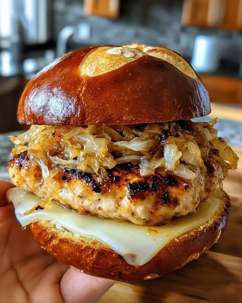 Oktoberfest Maple Mustard Chicken Burger