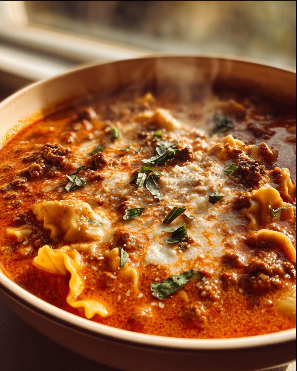 One Pot Lasagna Soup