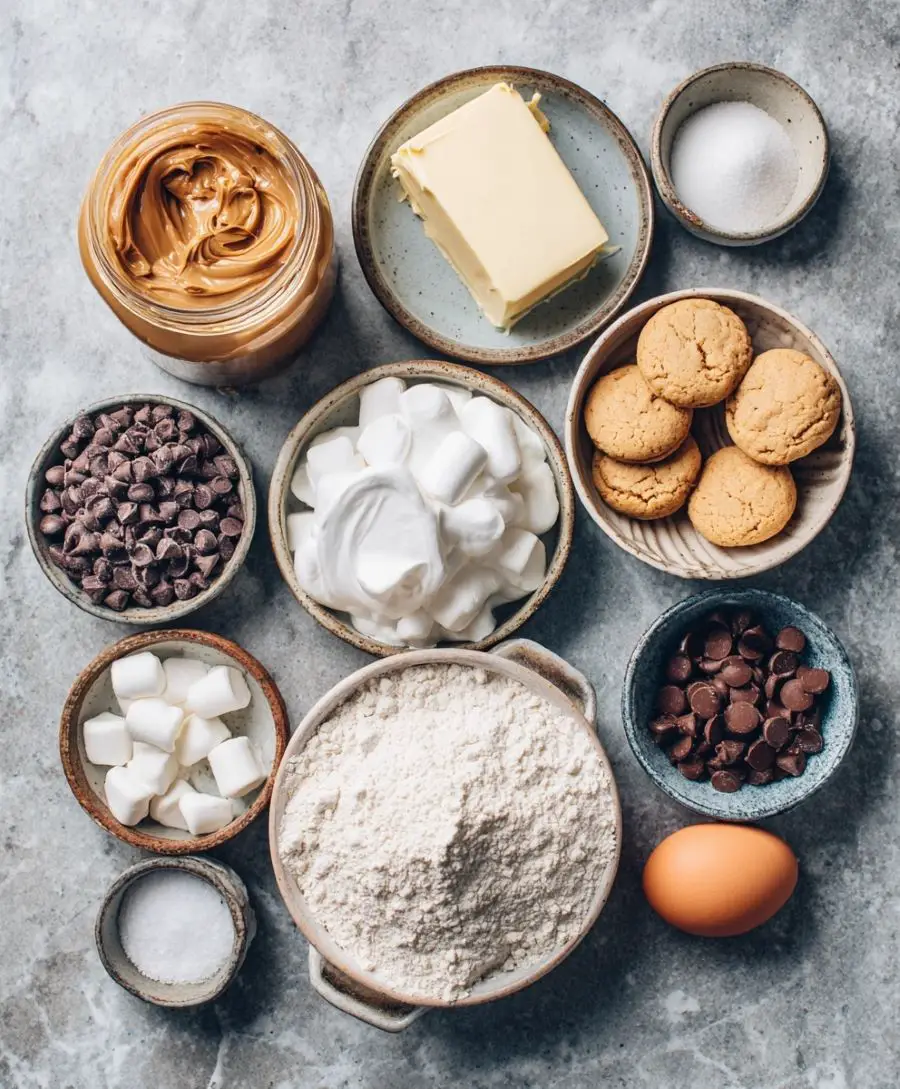 Peanut Butter S’mores Sandwich Cookies - Ingredients