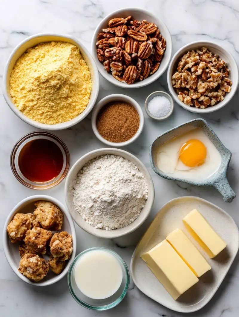 Pecan Pie Cupcakes with Brown Sugar Frosting - ingredients