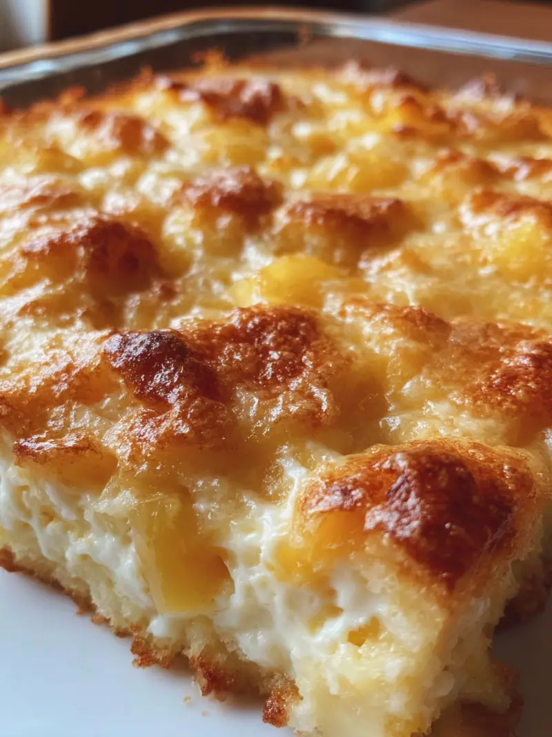 Pineapple Cream Cheese Cobbler