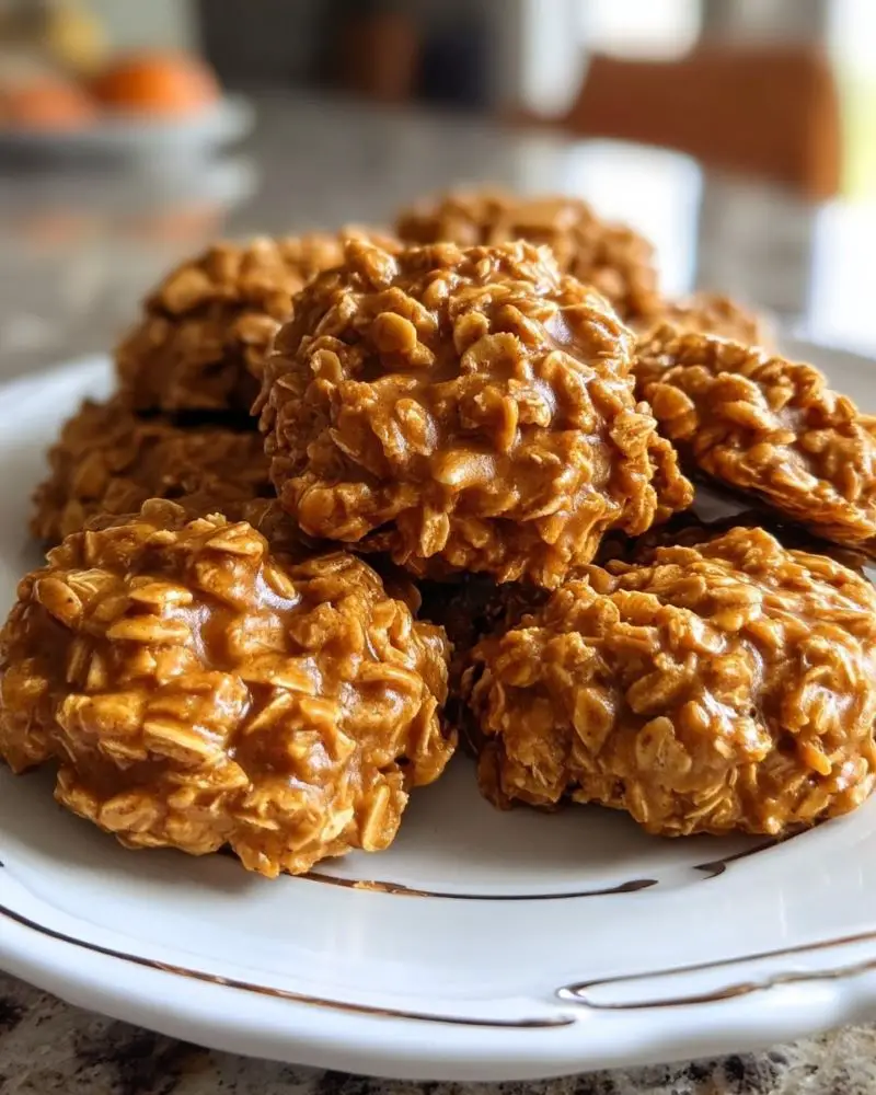 Pumpkin Spice No Bake Cookies