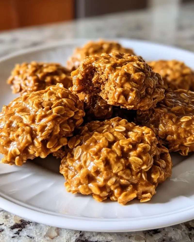 Pumpkin Spice No Bake Cookies