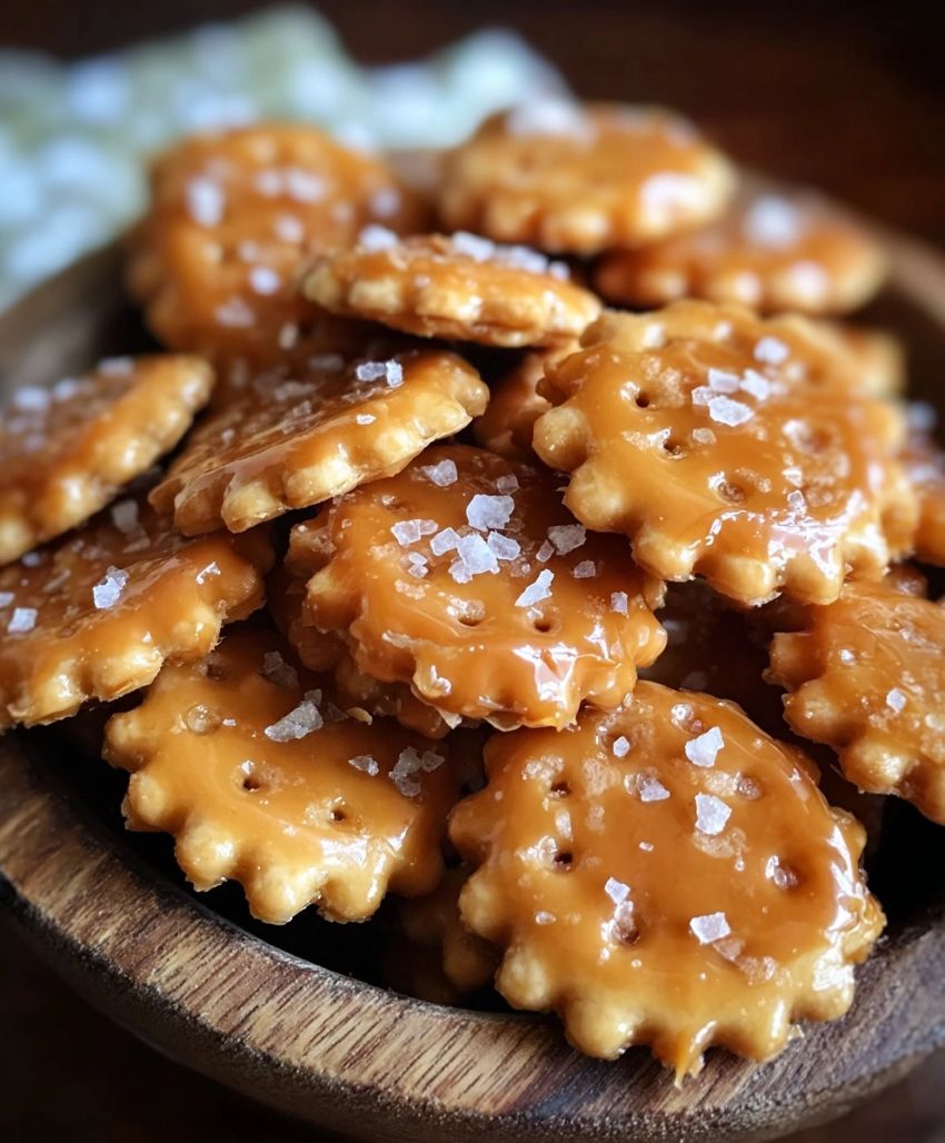 Salted Caramel Cracker Bites