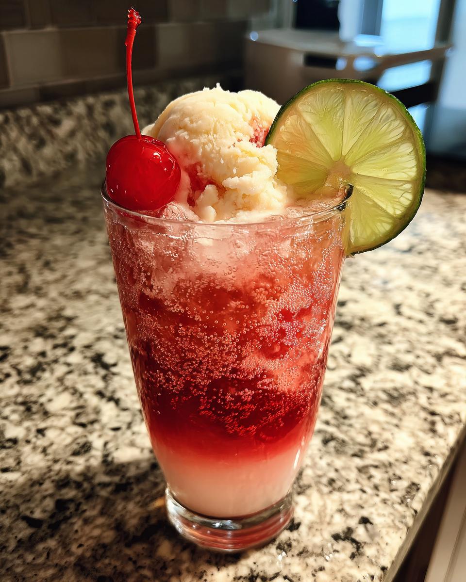 Shirley Temple Ice Cream Float
