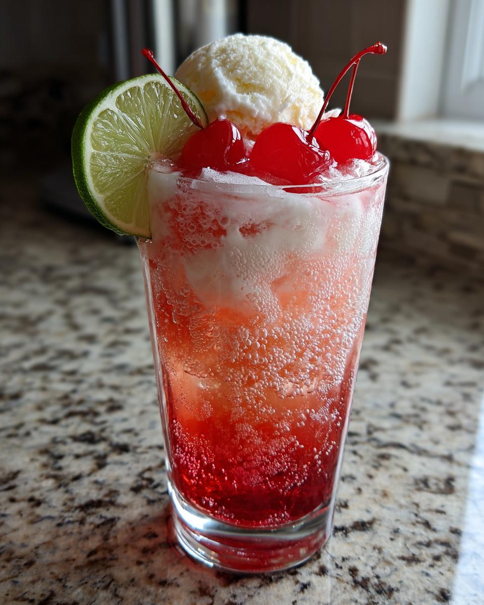 Shirley Temple Ice Cream Float