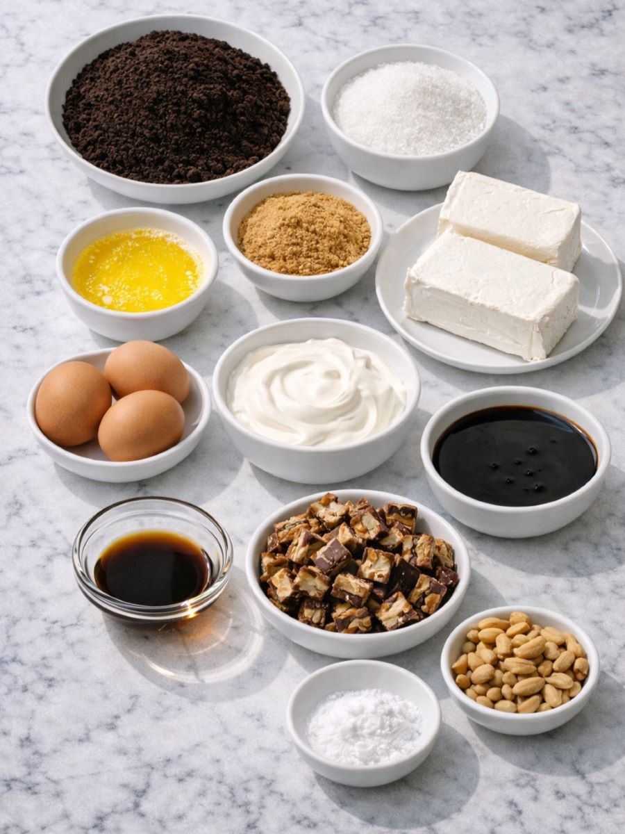 Snickers Cheesecake - Ingredients